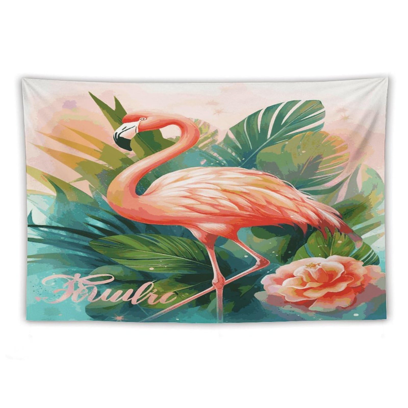 LDGSUPH Tropical Flamingo Tapestry Wall Hanging Decor Anti-fading Aesthetic Wall Tapestries Fashion Wall Blanket Decor Modern Wall Art Tapestry for Bedroom Home Decor 60"x90"