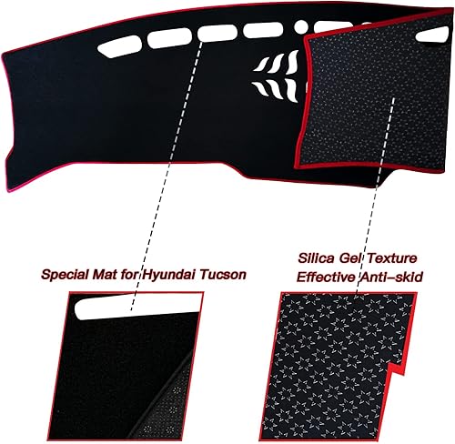 Miniatura 8 de Cubierta del tapete para salpicadero, consola central interior personalizada compatible con Hyundai Tucson SUV SE SEL Limited 2022 2023, accesorios