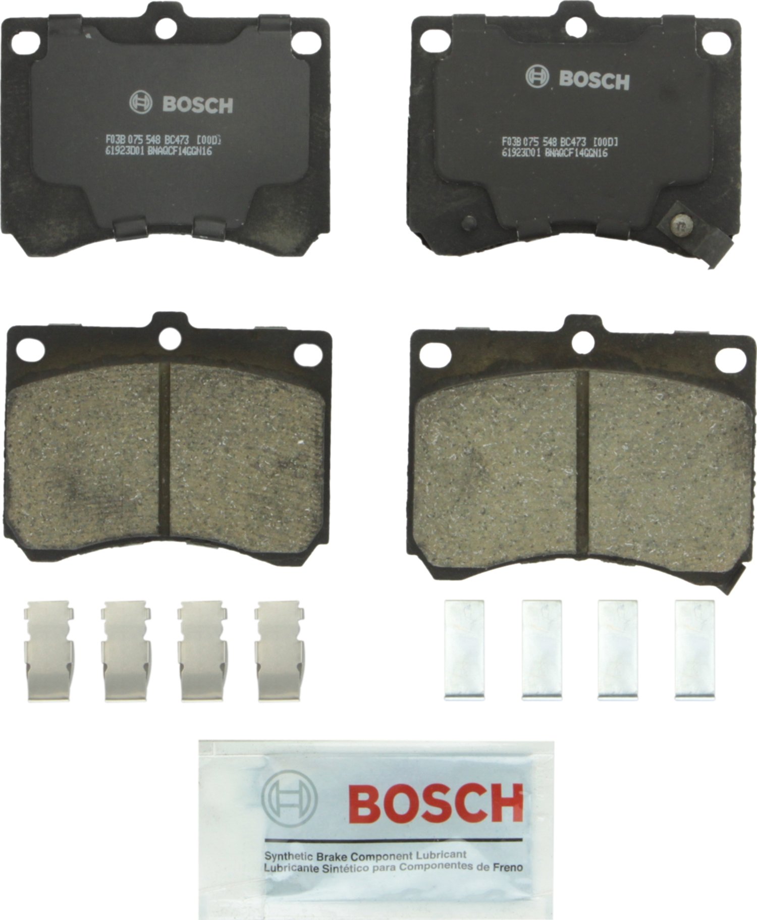 Bosch Automotive BP1078 QuietCast Premium Semi-Metallic Disc Brake Pad Set For: Subaru Forester, Legacy, Outback, B9 Tribeca, Tribeca, WRX, Front — view 93