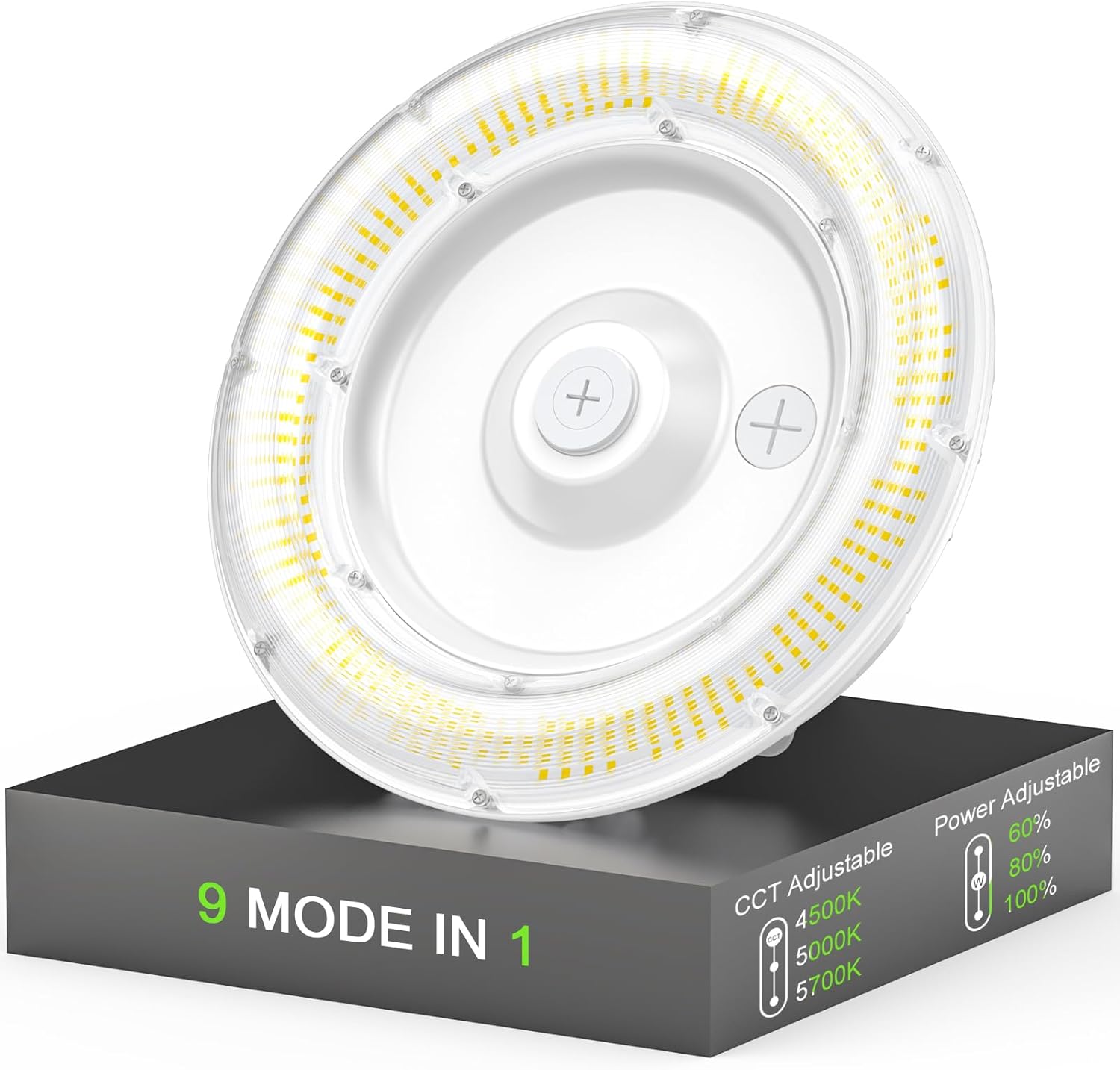 Canopy Lights LED 60W 48W 36W Tunable 4500K 5000K 5700K Selectable with Photocell ETL Listed Round LED Canopy Light Outdoor IP65 Ideal for Garage Carport Gas Station Underpass