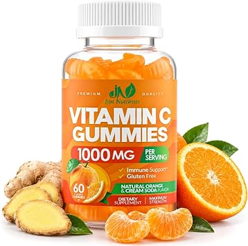 Vitamin C 1000mg Gummies Chewable Multivitamin for Adults & Kids