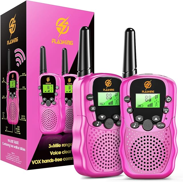 Toy zee Long Range LCD Screen Walkie Talkies for Kids Gifts Outdoor Garden Camping Hiking Toys(Upgrade Blue Box)