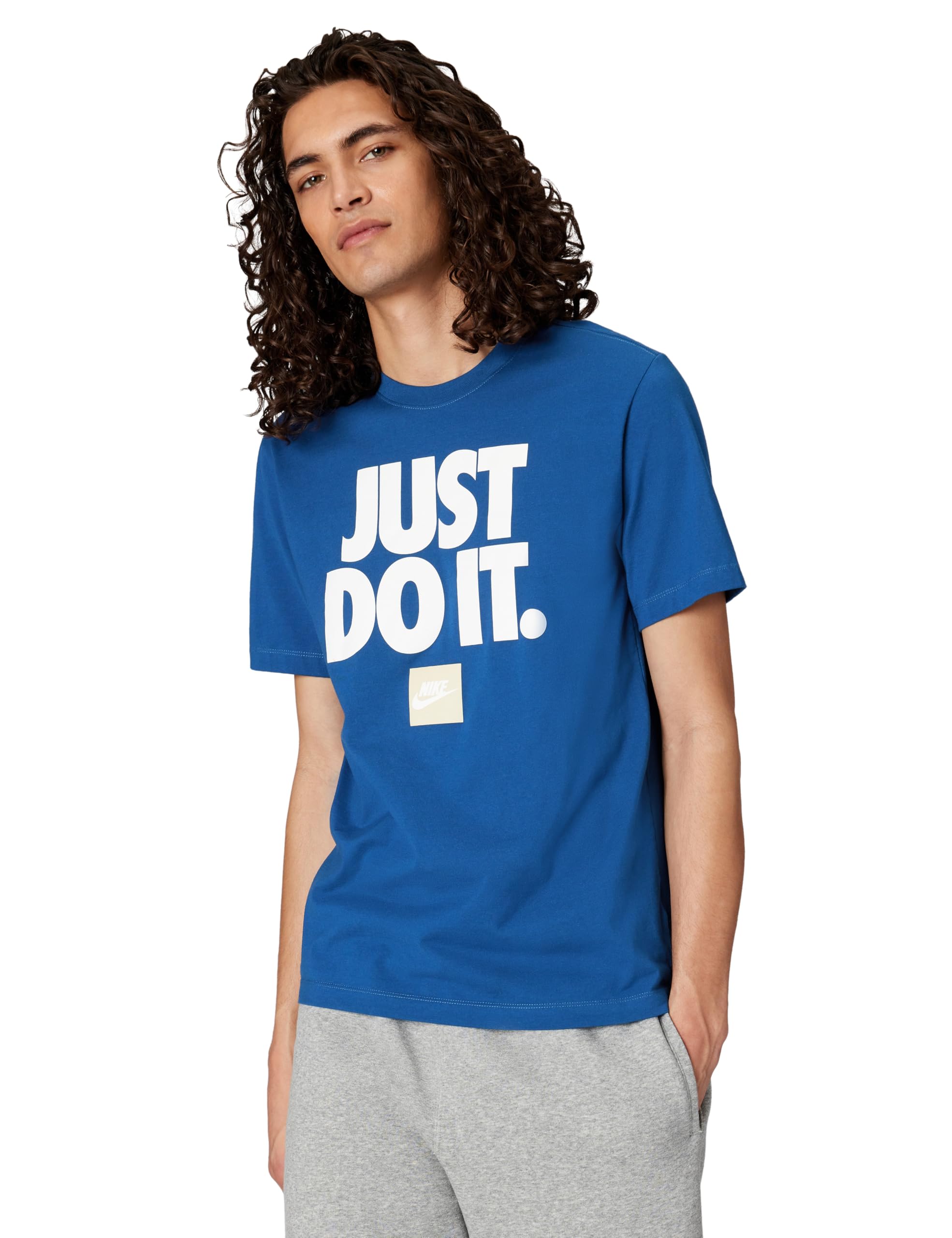 Nike Men's Club Just Do It Graphic T-Shirt, Court Blue, Large