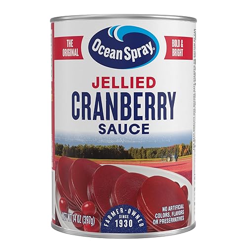 Ocean Spray Jellied Cranberry Sauce, Canned Side Dish, 14 Oz