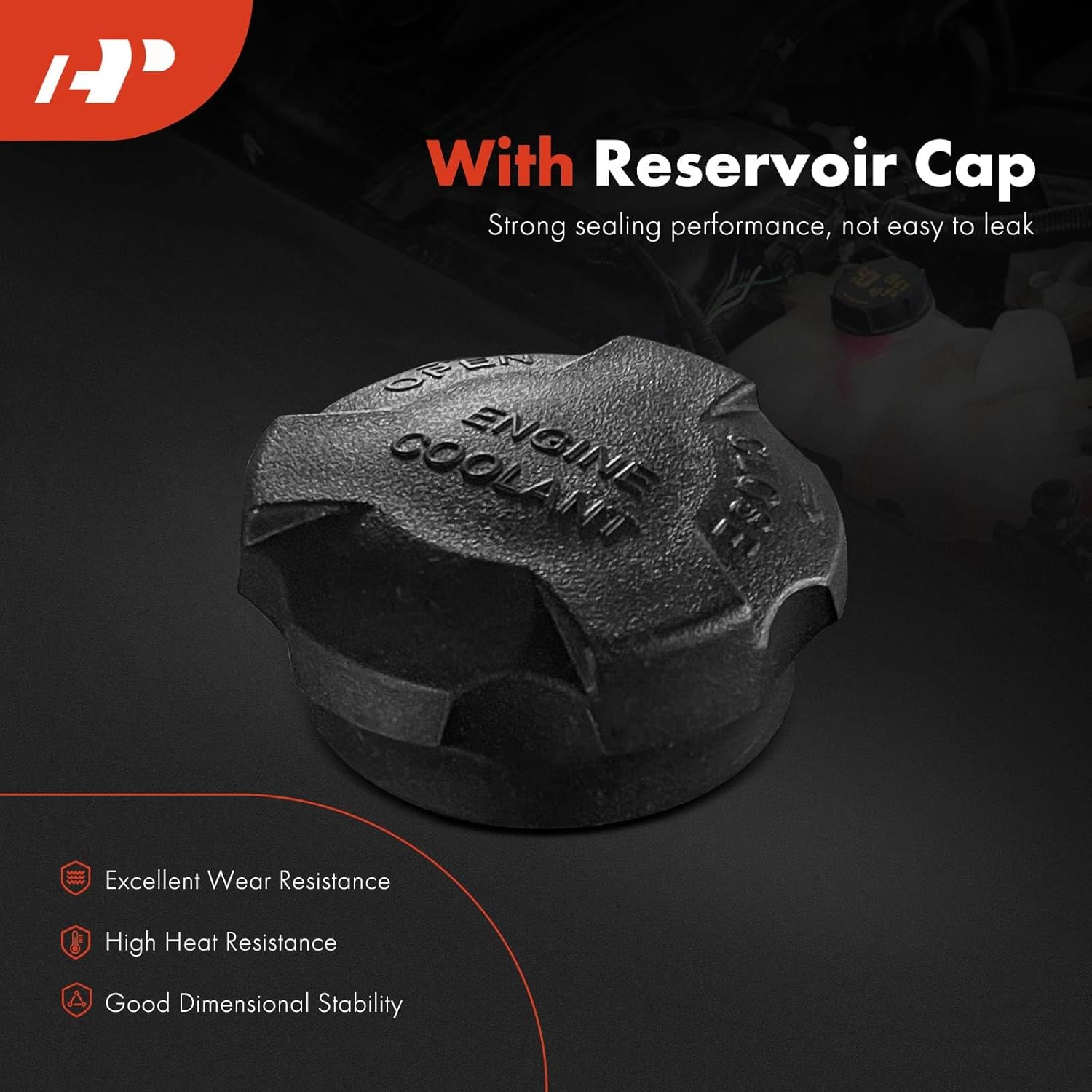 A-Premium Engine Coolant Overflow Recovery Reservoir Tank [with Cap] Compatible with Hyundai Santa Fe 2019-2020, Palisade 2020-2024 & Kia Telluride 2020-2024, 2.0L 2.4L 3.8L