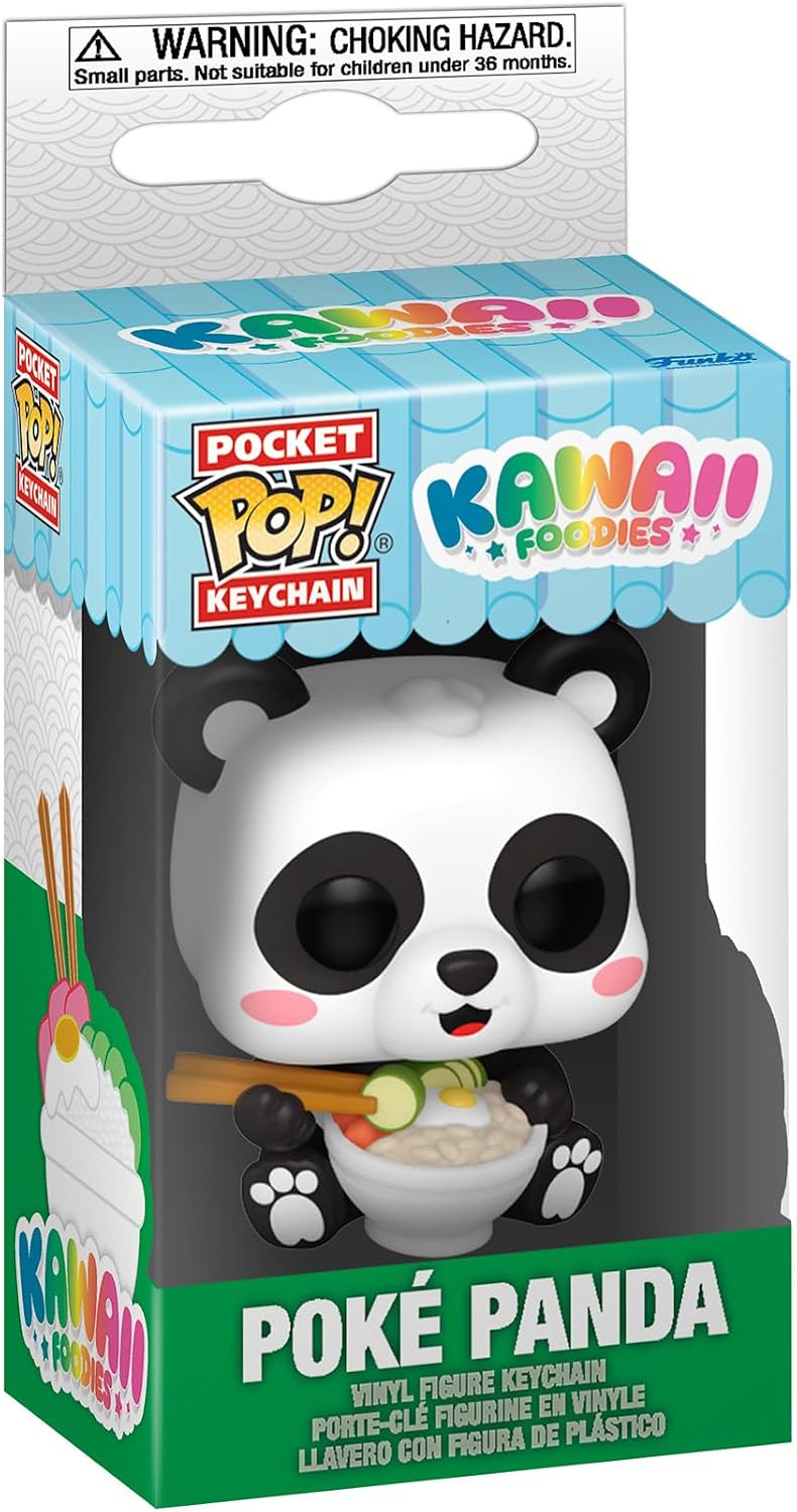 Funko Pop! Keychain: Foods - Boba Tea, Poke Panda, Ramen Shiba, and Sushi Stack, 4 Piece Polybag Novelty Keyring - Collectable Mini Figure - Stocking Filler - Gift Idea - Backpack Decor
