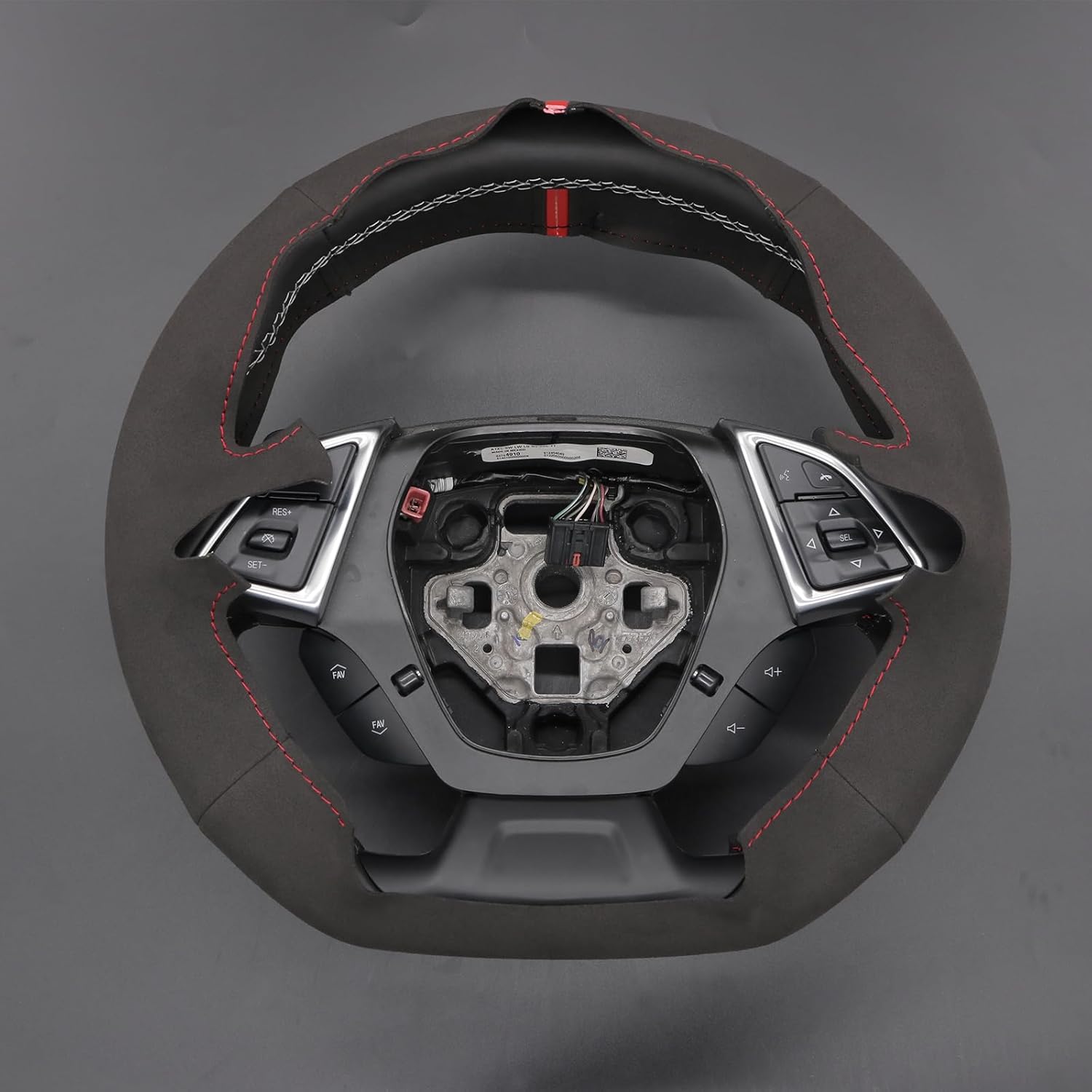MEWANT for Camaro Steering Wheel Cover 2016-2024 Hand-Stitched for Chevy Camaro Car Steering Wheel Wrap
