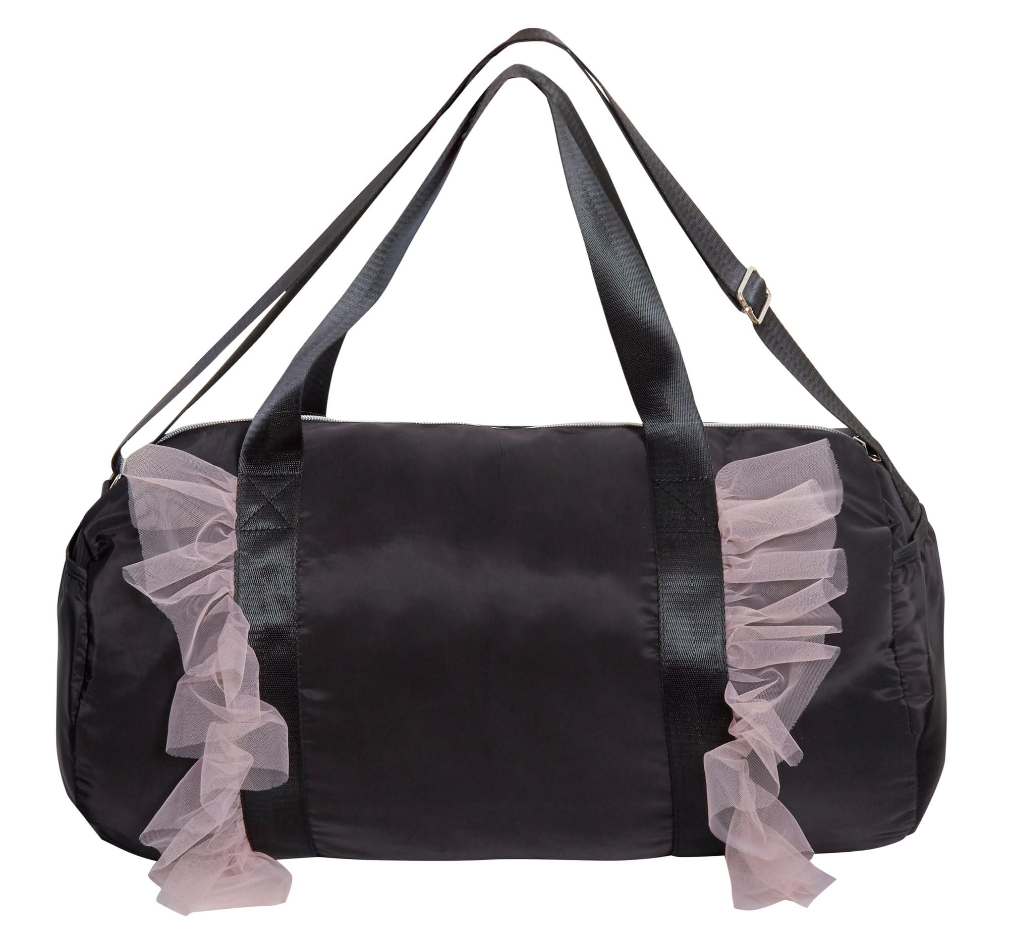 Mädchen Lauftasche und Mini-Rucksack, Set für Tanzübungen, Fitnessstudio, Sport, Seesack, Schwarz , Einheitsgröße, Schulranzen