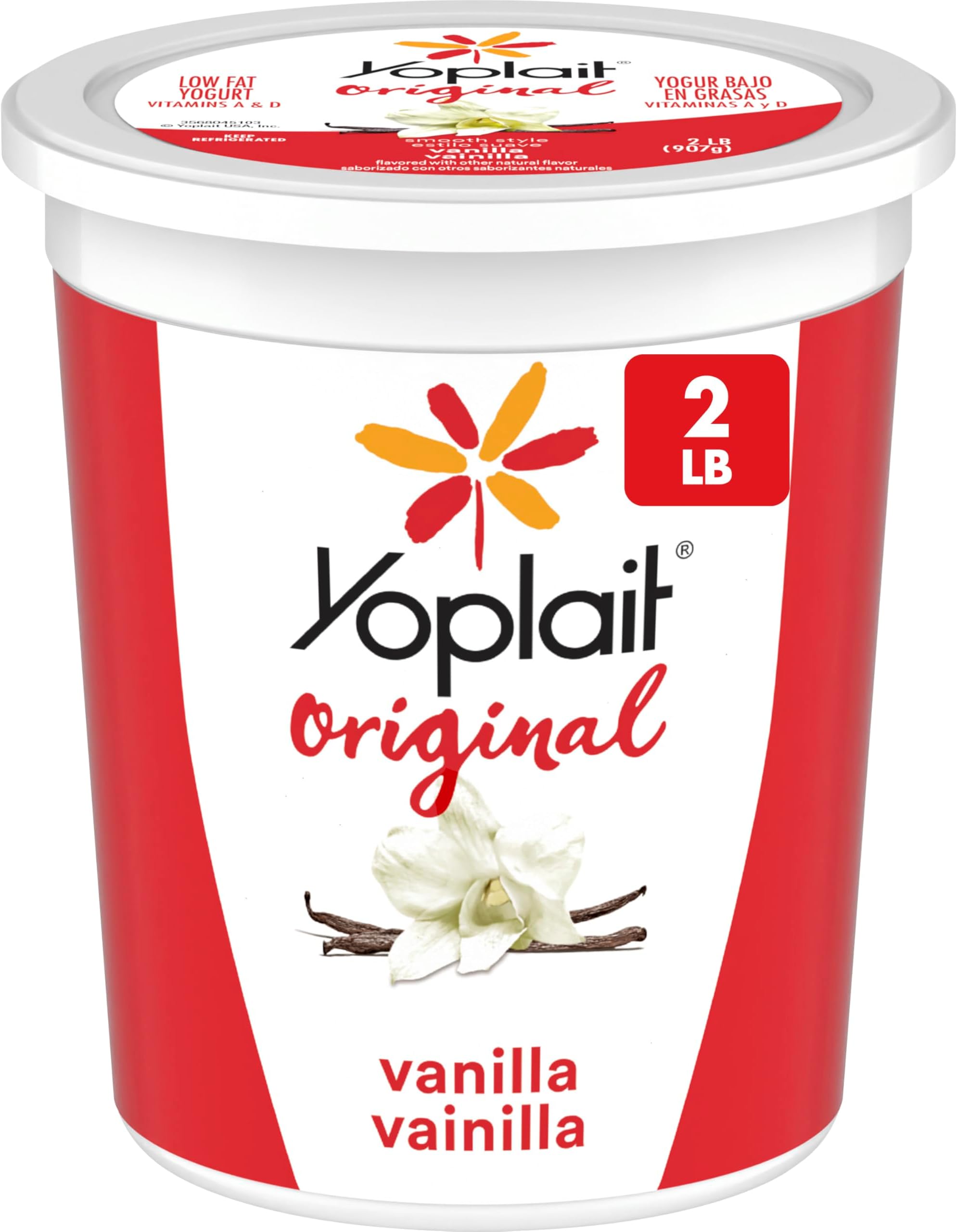 Yoplait Original Smooth Style Vanilla Low Fat Yogurt Tub, 32 oz