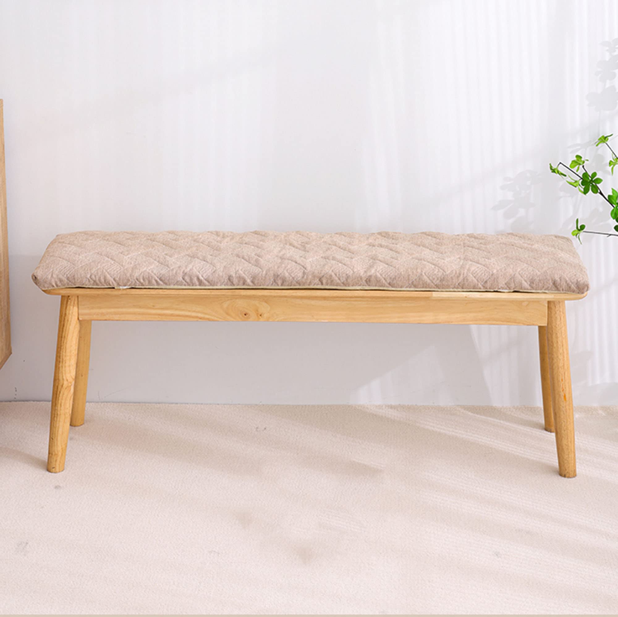 Coussin de banc antidérapant marron 220x30x5 cm pour canapé de jardin