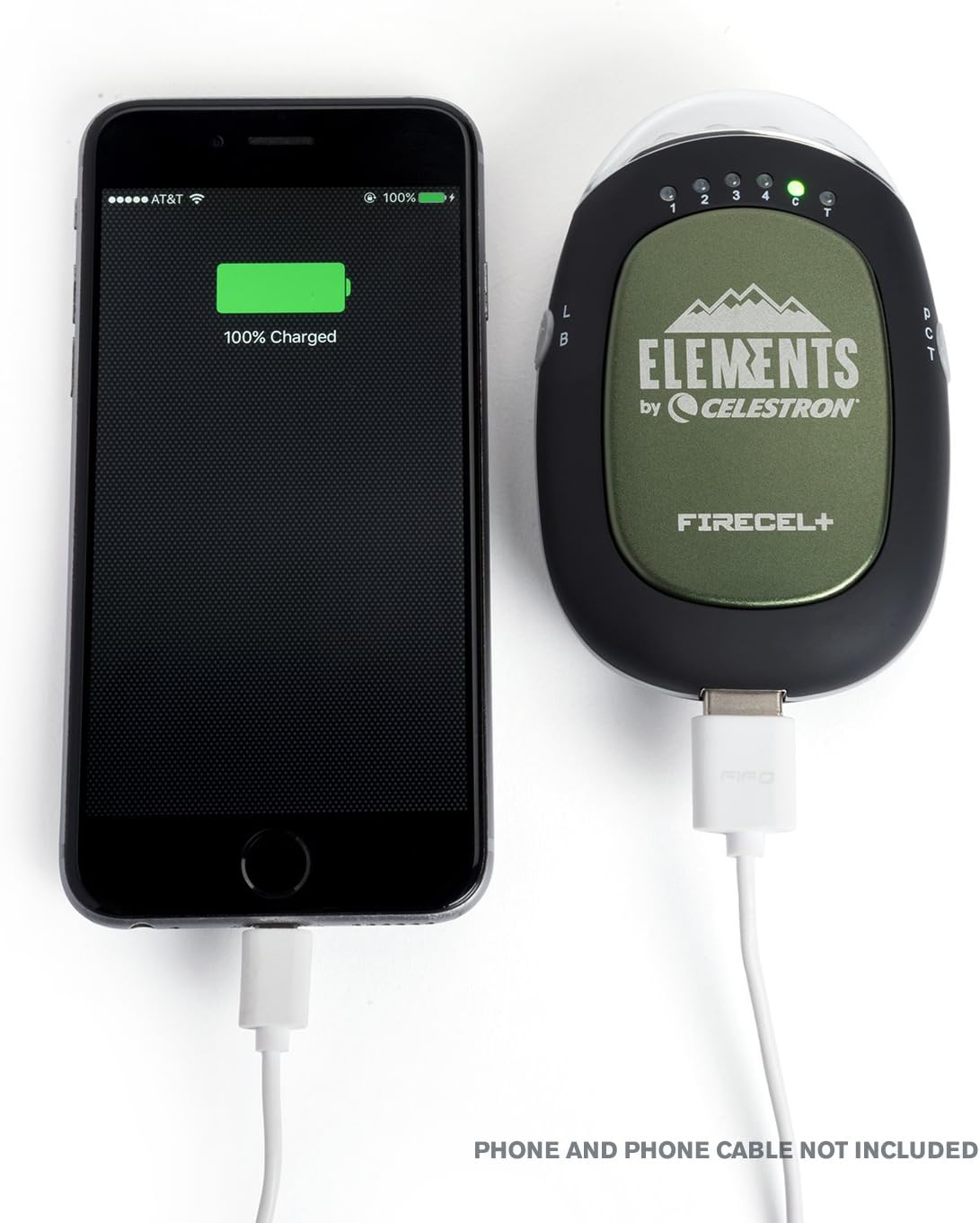 Celestron FireCel Plus - Hand Warmer/Charger/Flashlight, Green (93544)