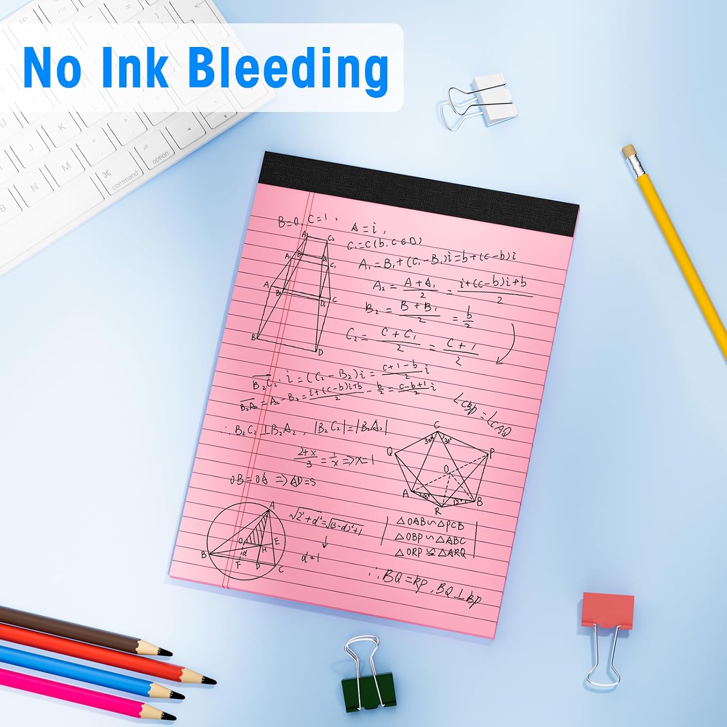 3pcs Legal Pads 8.5 x 11, Color Notepads 8.5 x 11 In, Perforate Wide Ruled | 30 Sheets/Pack, Colored Note Pads Clear Print Writing Pads of Paper, Legal Notepads Paper, Sturdy Back, Thick Paper thumbnail