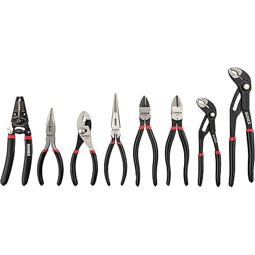 Sunex Tools - 8 PIECE PLIER SET IN EVA FOAM STORAGE TRAY