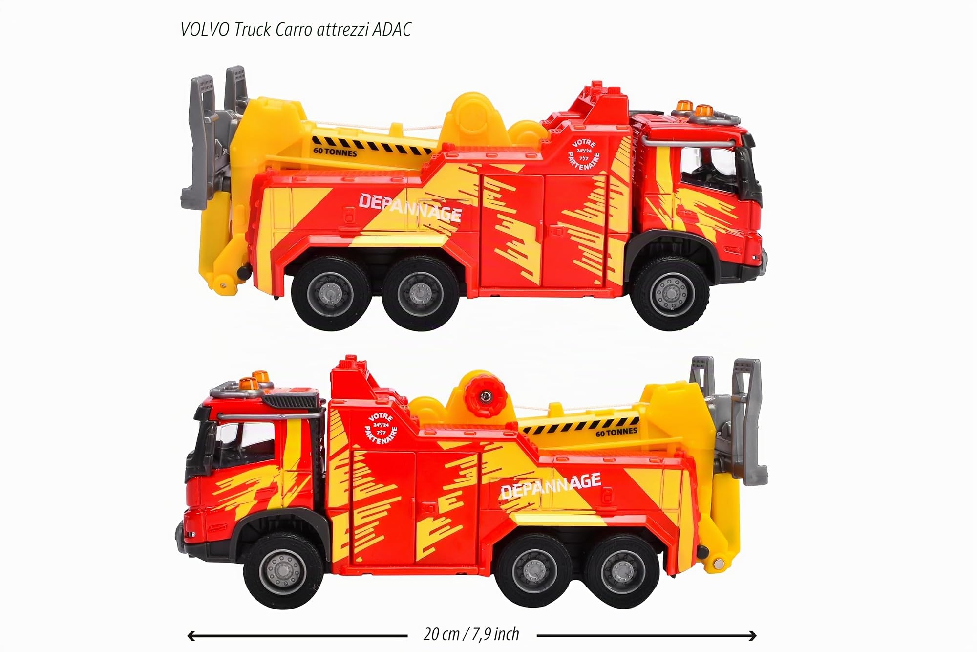 Majorette - Grand Series - Volvo Carro attrezzi - 20 cm (scala 1/43°) - Suoni e luci - Da 3 anni - 213743002002