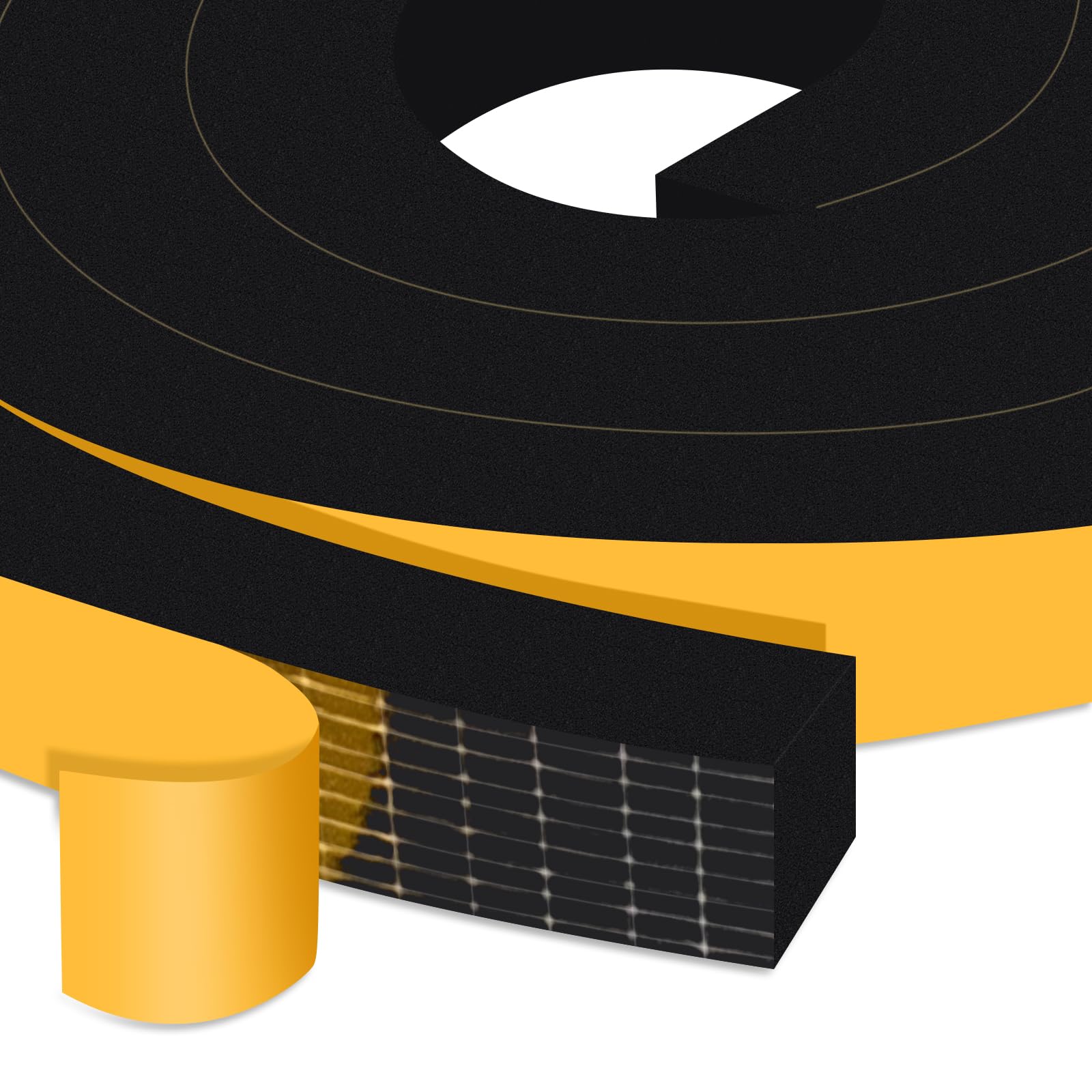 Thick Foam Tape, Door Gap Filler &amp; Draft Stopper, Strong Adhesive