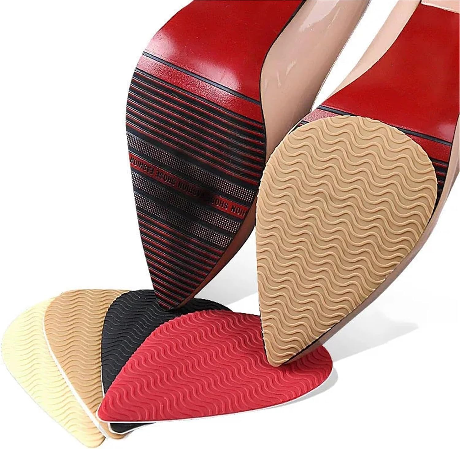 Non Slip Shoe Pads 8pairs Shoes Mat Stickers Self-Adhesive High Heels Forefoot Sticker Silicone Rubber Soles Pad