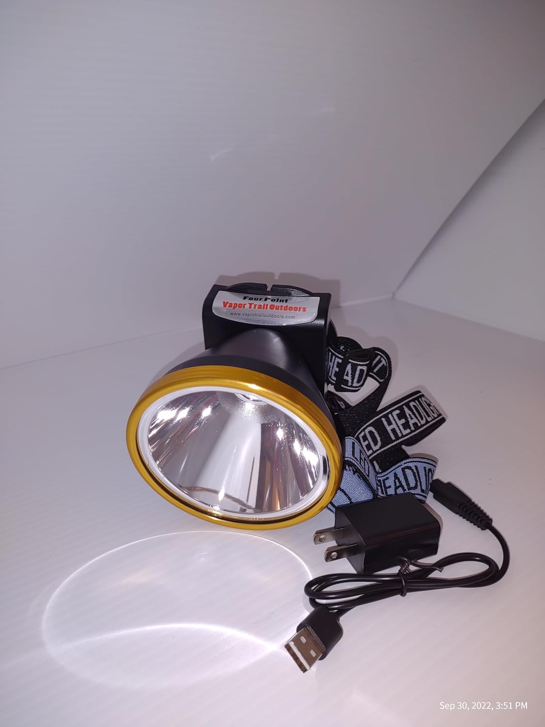 Generic Four Point 10 Watt Headlamp Vapor Trail Outdoors, Black