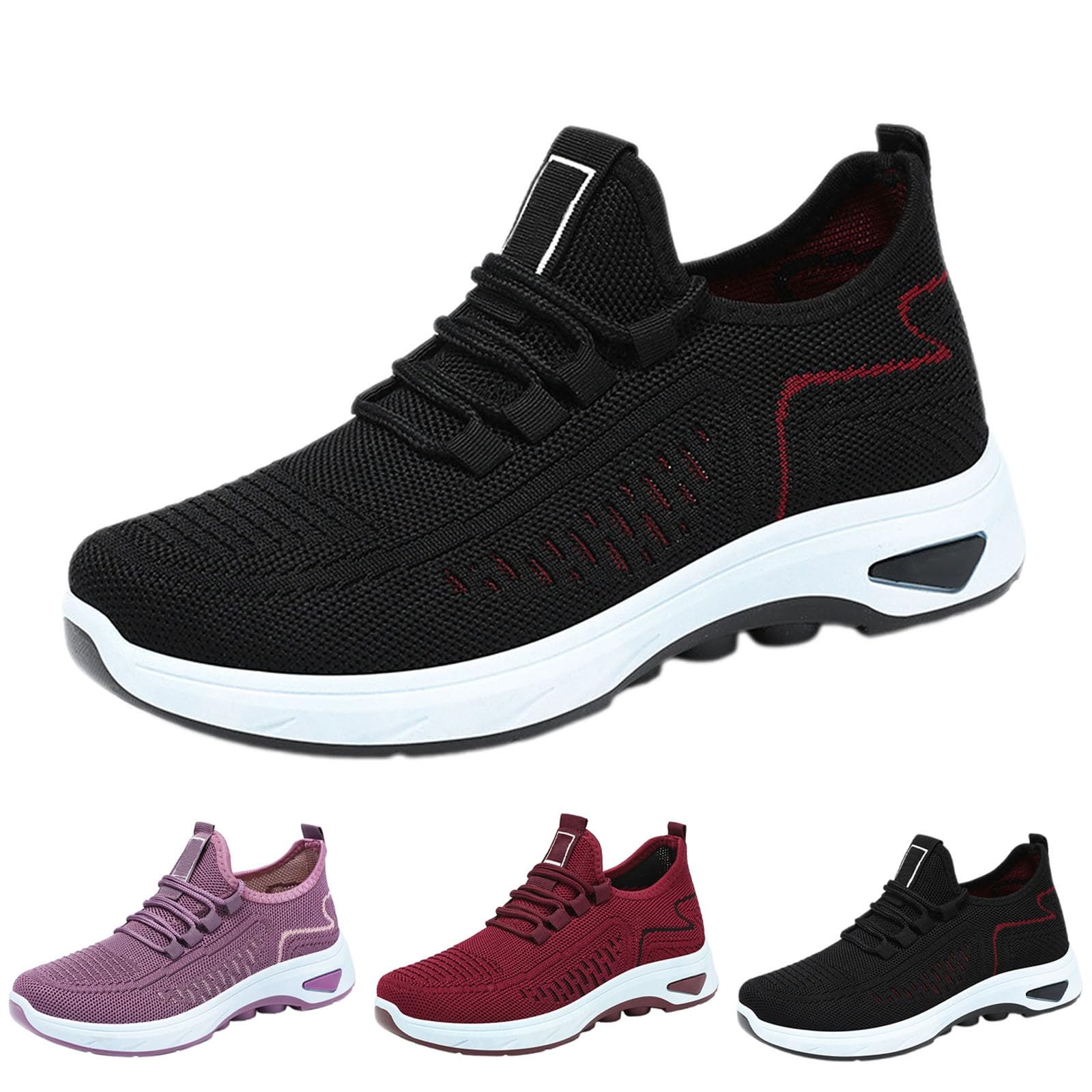 Zapatillas Deportivas Para Mujer Ligeros Clasico Moda Sneakers Slip on Antideslizante Pretty Zapatos Deportivos Sin Cordones Casual Transpirables Calzado Malla Barefoot Entretiempo Para Correr Running