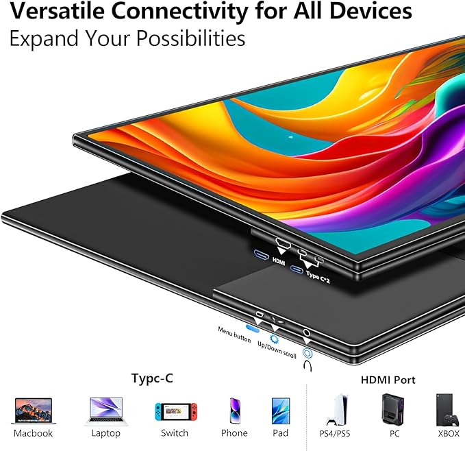 Monitor Portátil 24" 4K UHD IPS 60 Hz con VESA y Altavoces miniatura 5