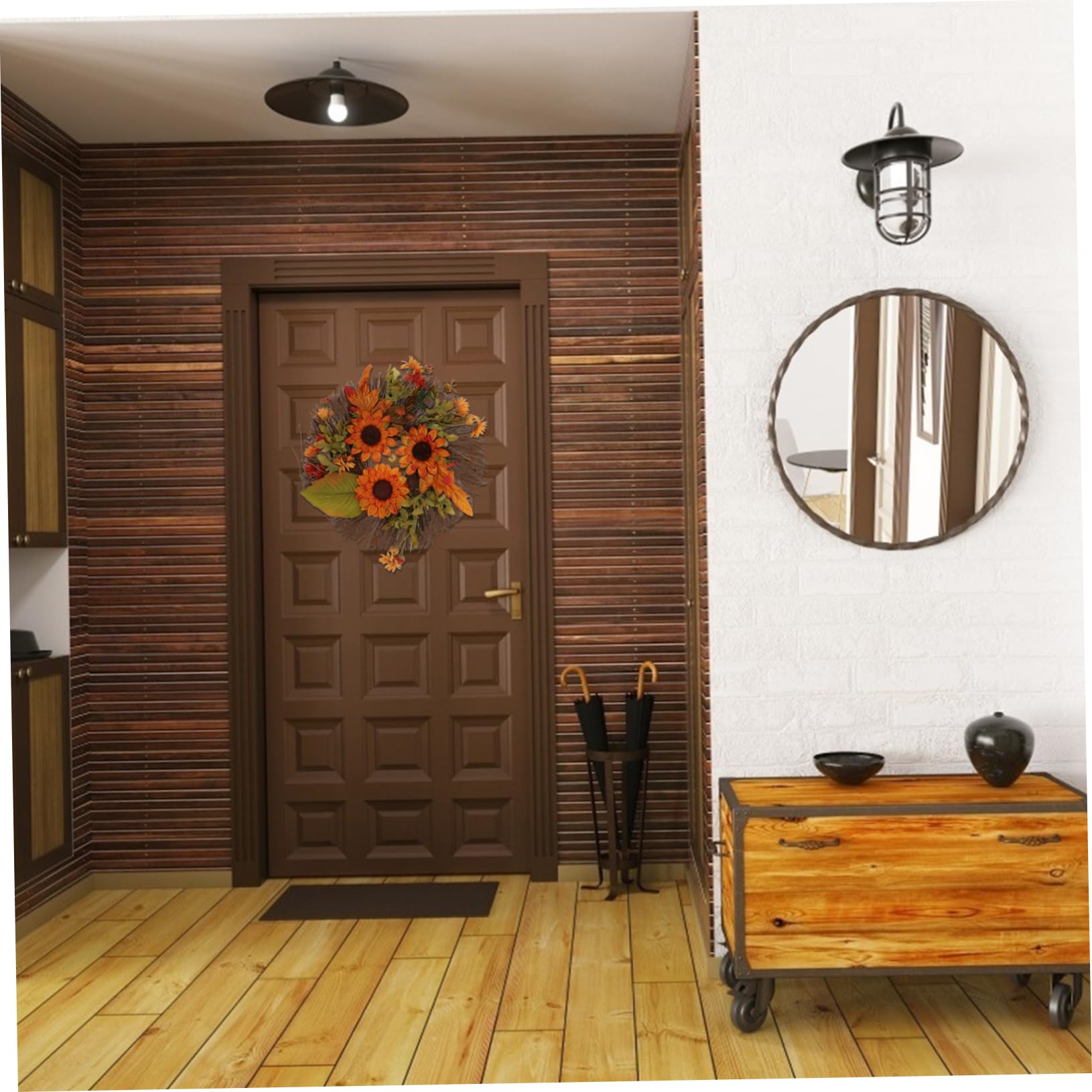 TOPBATHY 3 Pezzi Squisita Ghirlanda Di Girasole Lampada Ghirlanda Luminosa Porta Appesa Decorazione Per Matrimonio Casa Negozio Decorazioni