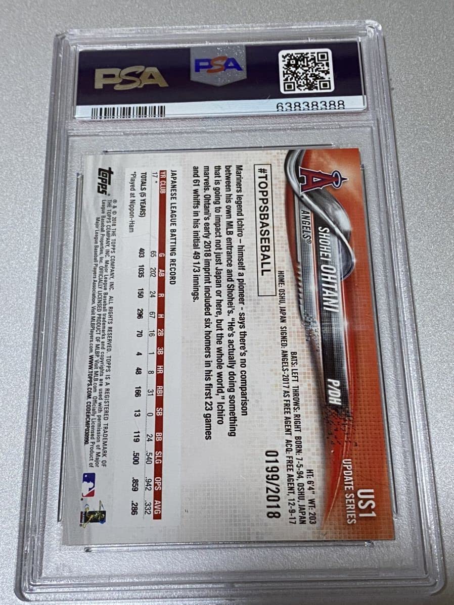 Amazon.co.jp: 2018枚限定 PSA10大谷翔平 Update Gold パラレル2018