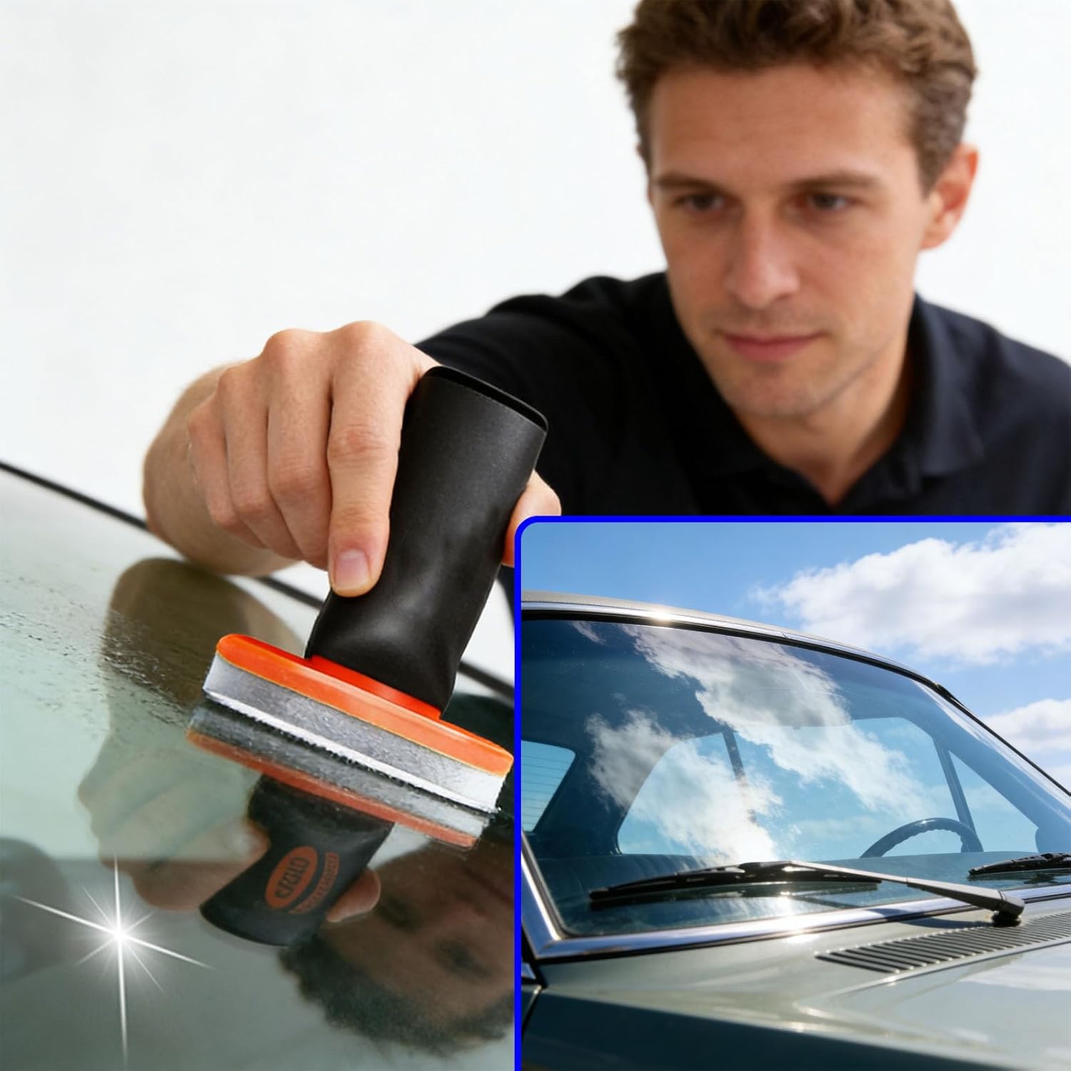 Windshield Oil Film Brush, High Concentration Foam Glass Scrubber for Car Motorcycle Improvement &