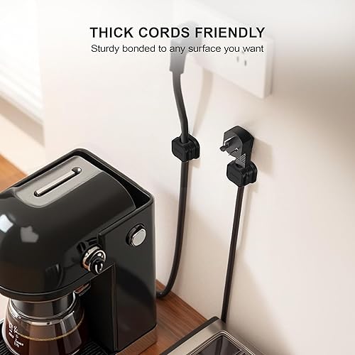 Miniatura 4 de Picozon - Paquete de 6 soportes magnéticos para cables, organizador de cables adhesivos Picozon para teléfono, cargador USB, organizador para