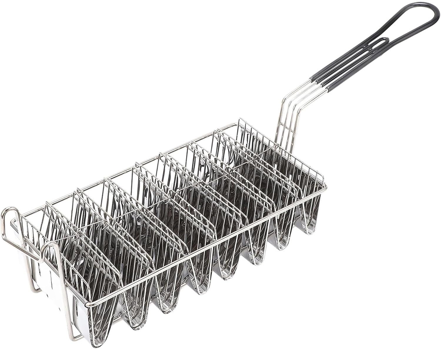 Taco Shell Shellfor Frying, Stainless Steel 8 Shells Taco Shell Maker with Long Handle, Taco Maker | Taco Holder | Taco Fryer Shells | Taco Frying Rack for Homemade Taco Shells