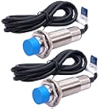 Taiss/ 2Pcs M18 Proximity Sensor NPN NO（Normally Open） 6-36VDC 8mm Detective Approach Sensor Inductive Proximity Switch LJ18A3-8-Z/BX