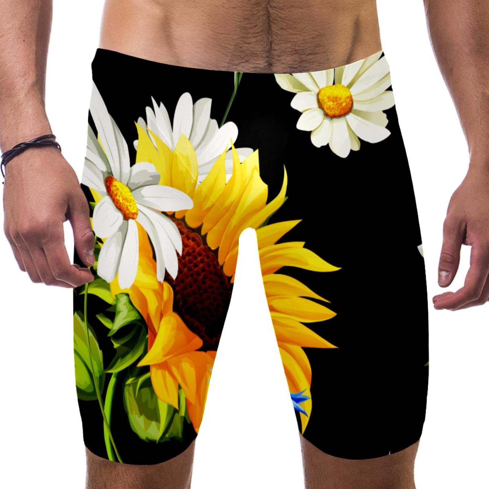 Swim jammer Multicolor con estampado floral de girasol para natación 7