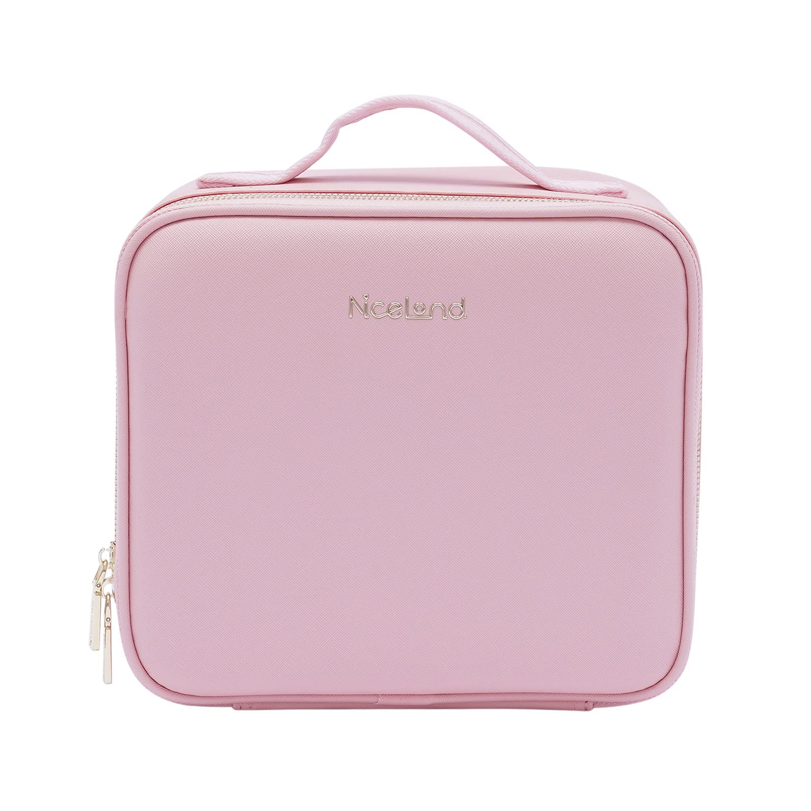 Kosmetische Tasche Make-up-Tasche Reise Kosmetiktasche mit Spiegel&Teiler Toilettentasche Organiser Ideal für Reisen und unterwegs (Rosa)