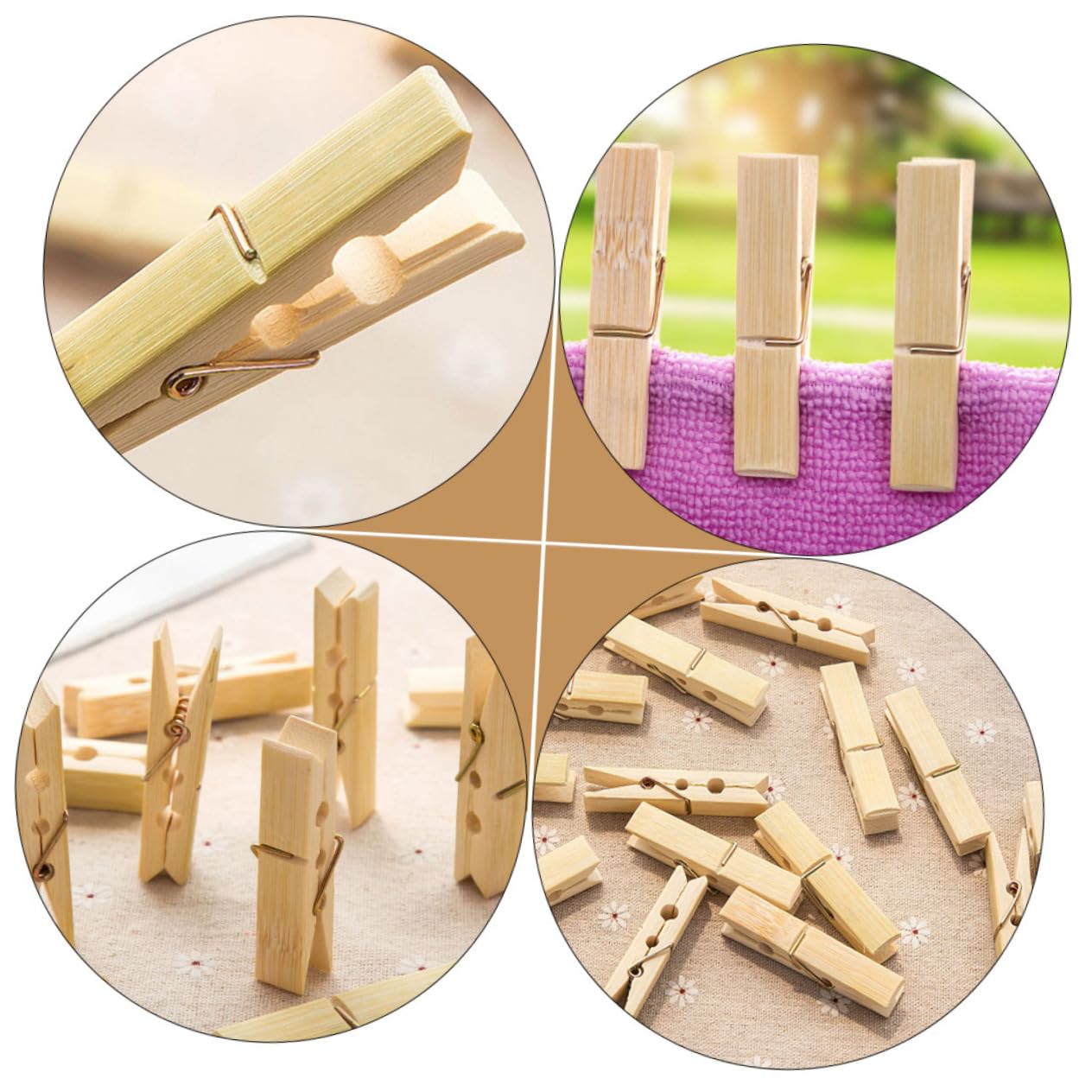 100 Mollette Di Legno Multifunzionali Mollette Per Vestiti Antivento Clip Di Sicurezza Adatte Per Morsetti Per Coperte E Trapunte