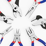 7-piece WORKPRO Pliers Set with Groove Joint, Long Nose, Slip Joint, Linesman, and Diagonal Pliers for DIY & Home Use
