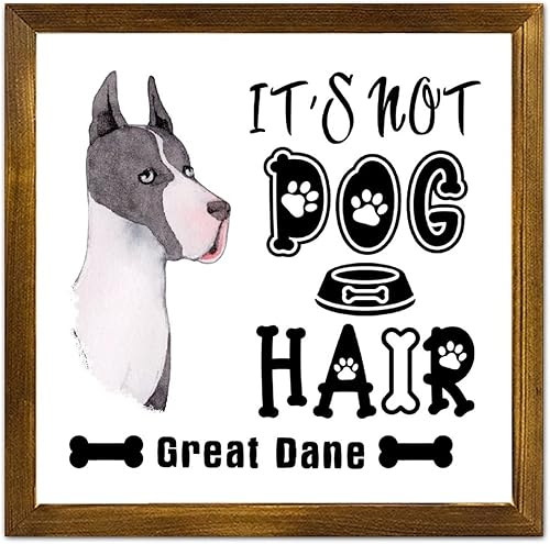 Vista 20 de Letrero de madera con texto en inglés «It's Not Dog Hair» («It's Not Dog Hair» American Bully Dog Dog), regalo decorativo para la pared del hogar