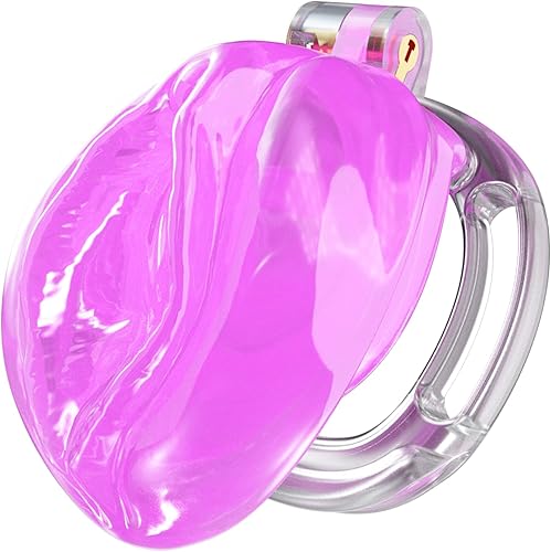 Jaula de castidad de silicona masculina 4 tamaños de anillos de aplicación flexible, 2 tipos de jaula de pene cómoda, 3D realismo micro jaula de