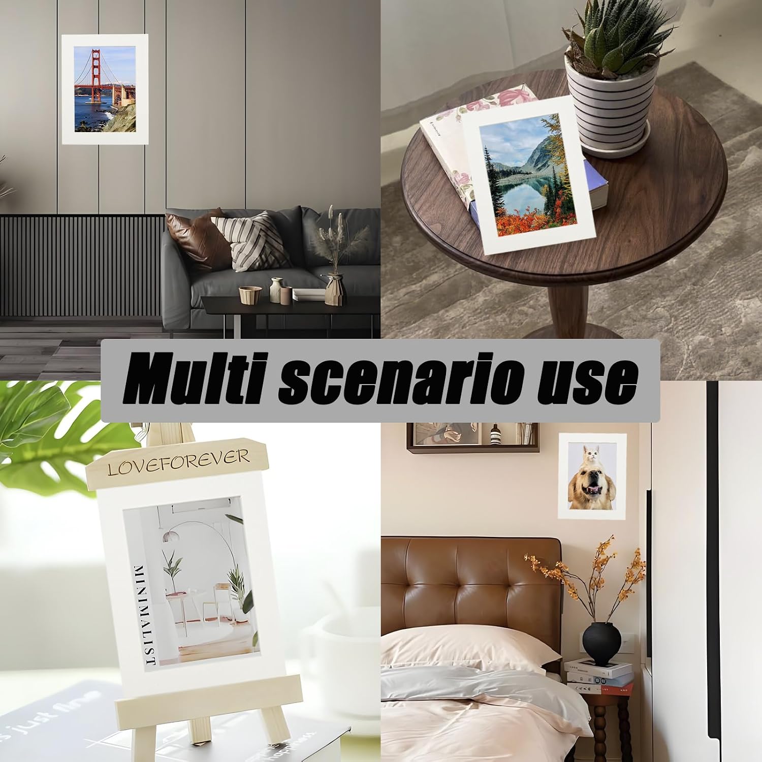 Wuyituart 15 Pack 7x9 Inch White Photo Mats for 5x7 Pictures Bevel Cut Photo Frame Mats
