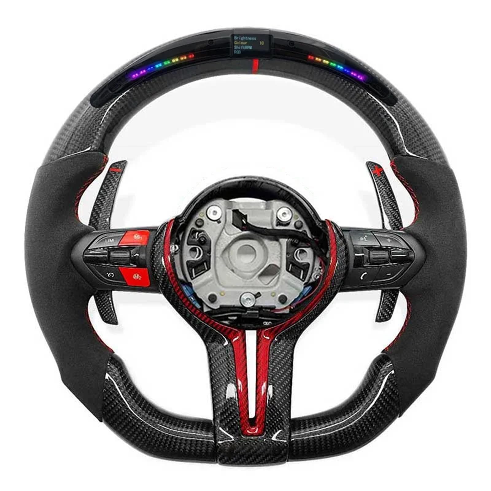 12 Colors LED Carbon Car Steering Wheel For BMW M3 F10 F20 F30 F32 M4 F82 335i E90 325i M5 550i F83 428i X3 F13 E87 E60 M6(A2)