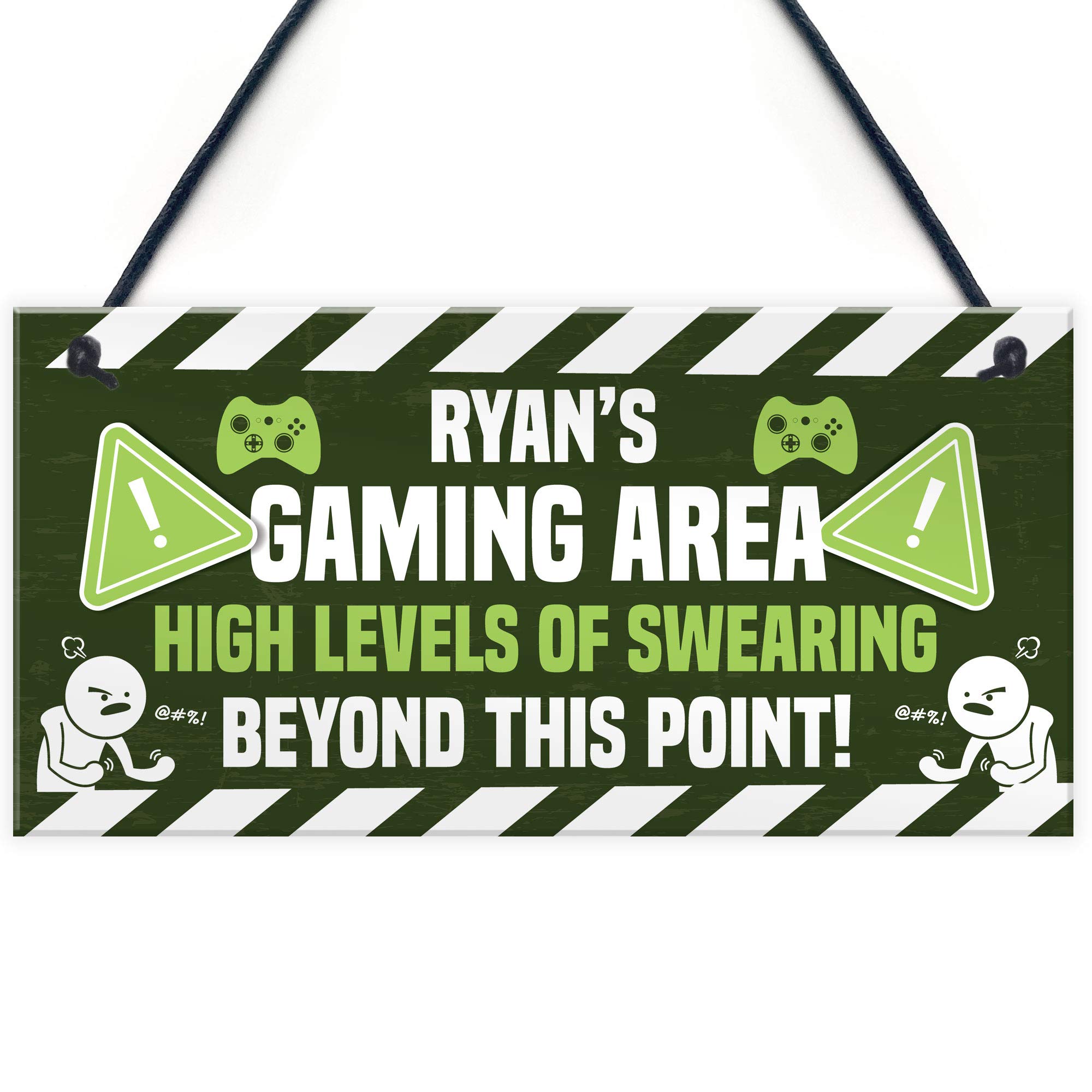Red Ocean Personalised Gaming Room Sign Boys Bedroom Gamer Gift For Brother Son Dad