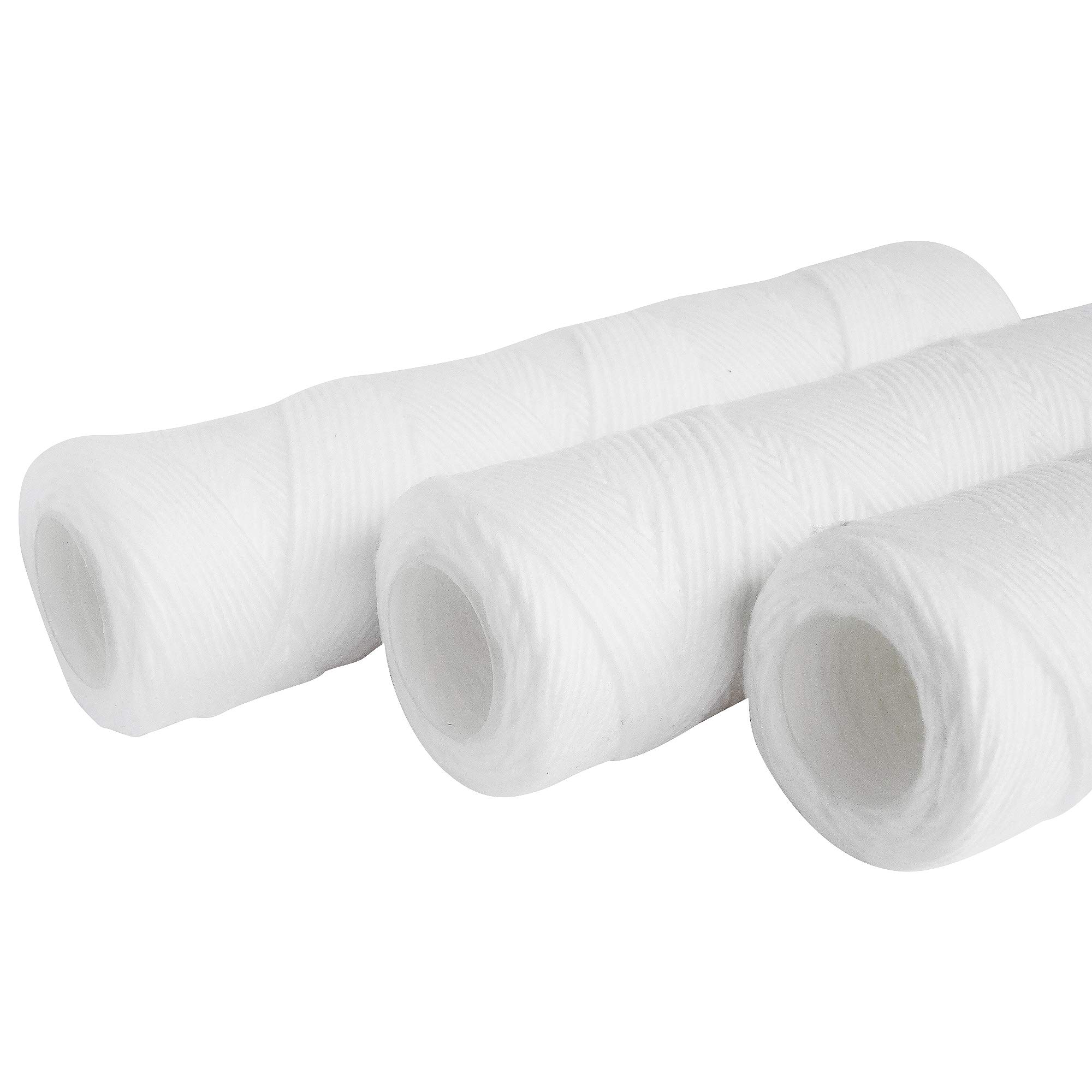 AQUAWATER - 104993 - Cartouche Cristaux silicophosphates - Taille STD 10" - Durée 12 mois & AQUAWATER - 105006 - Lot de 3 cartouches filtrantes anti-sédiments bobinée 20 microns