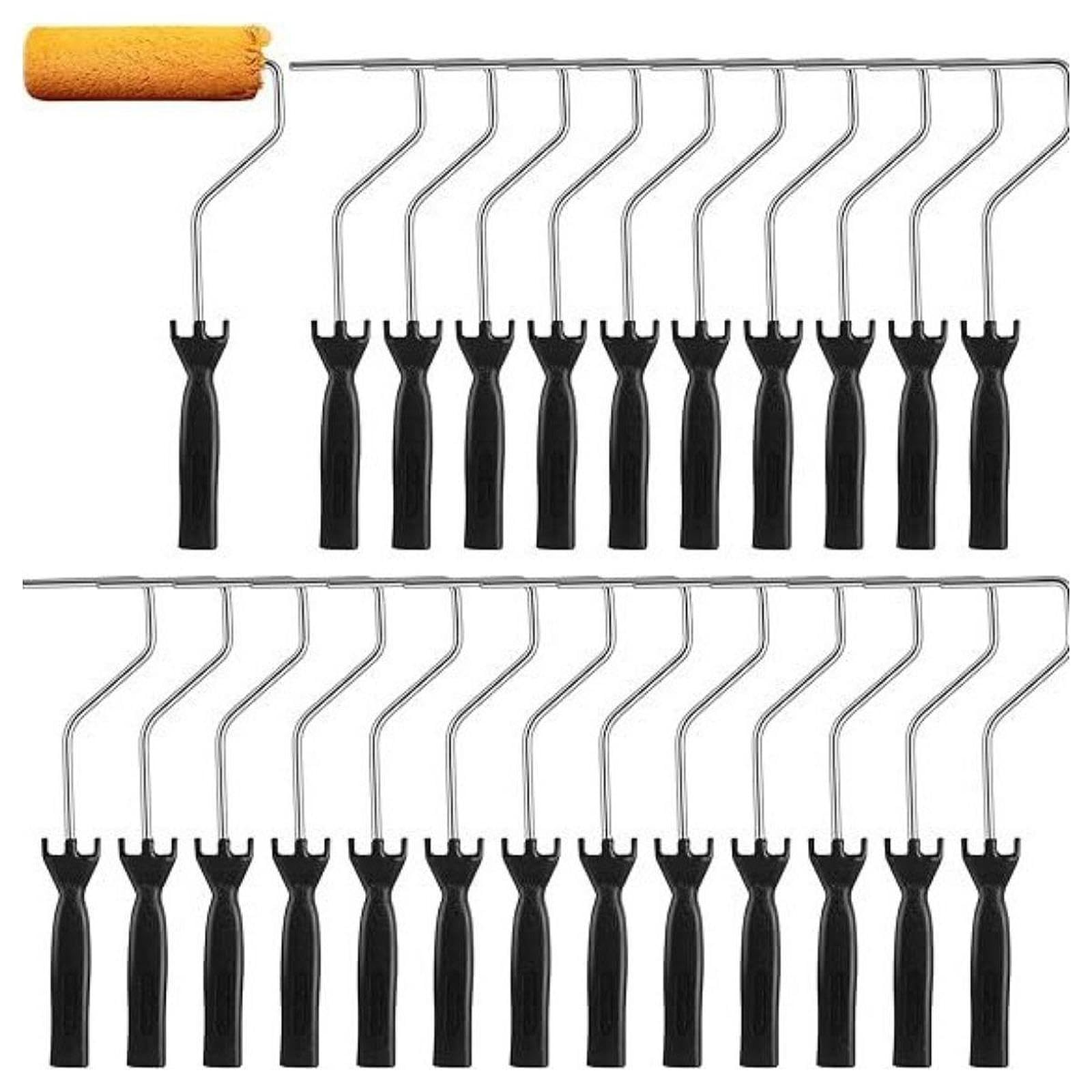 Qianly Le Cadre à Rouleaux de Peinture Fournit Des Fournitures Premium pour 4 Pouces de Peinture à Rouleaux de Peinture Résistant Portable Pratique Confortab, 12 Pièces