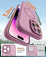 Vista 243 de TOCOL Funda magnética 3 en 1 para iPhone 15 Pro, mejorada [protección completa de cámara] con 2 protectores de pantalla, compatible con MagSafe, Gris