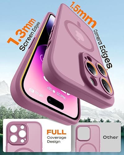 Miniatura 243 de TOCOL Funda magnética 3 en 1 para iPhone 15 Pro, mejorada [protección completa de cámara] con 2 protectores de pantalla, compatible con MagSafe, Gris