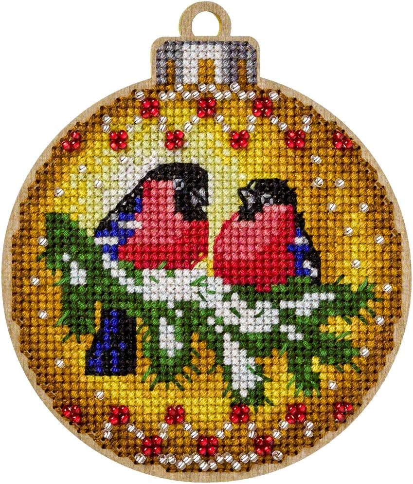Wooden Toy Cross Stitch Kit, Craft Cross Stitch Kit on Wood, Embroidery Set on Wood
