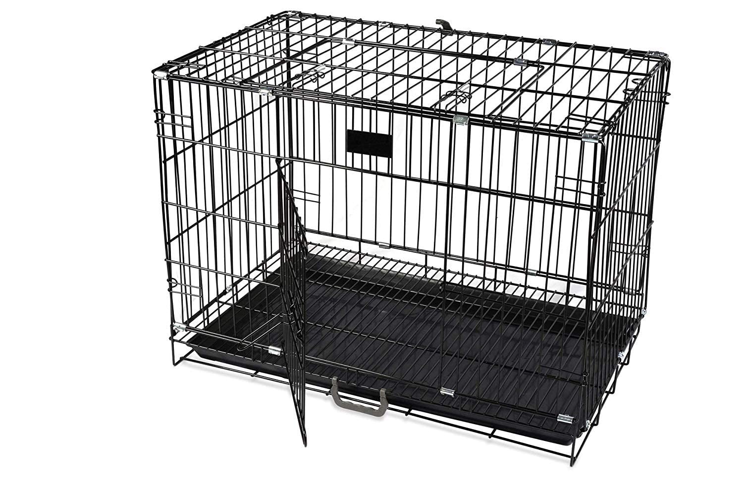KittuPet Dog Cage for Dog with Removable Tray, Black (24-inch) (B0BFP1BPJ4) Amazon Price History, Amazon Price Tracker