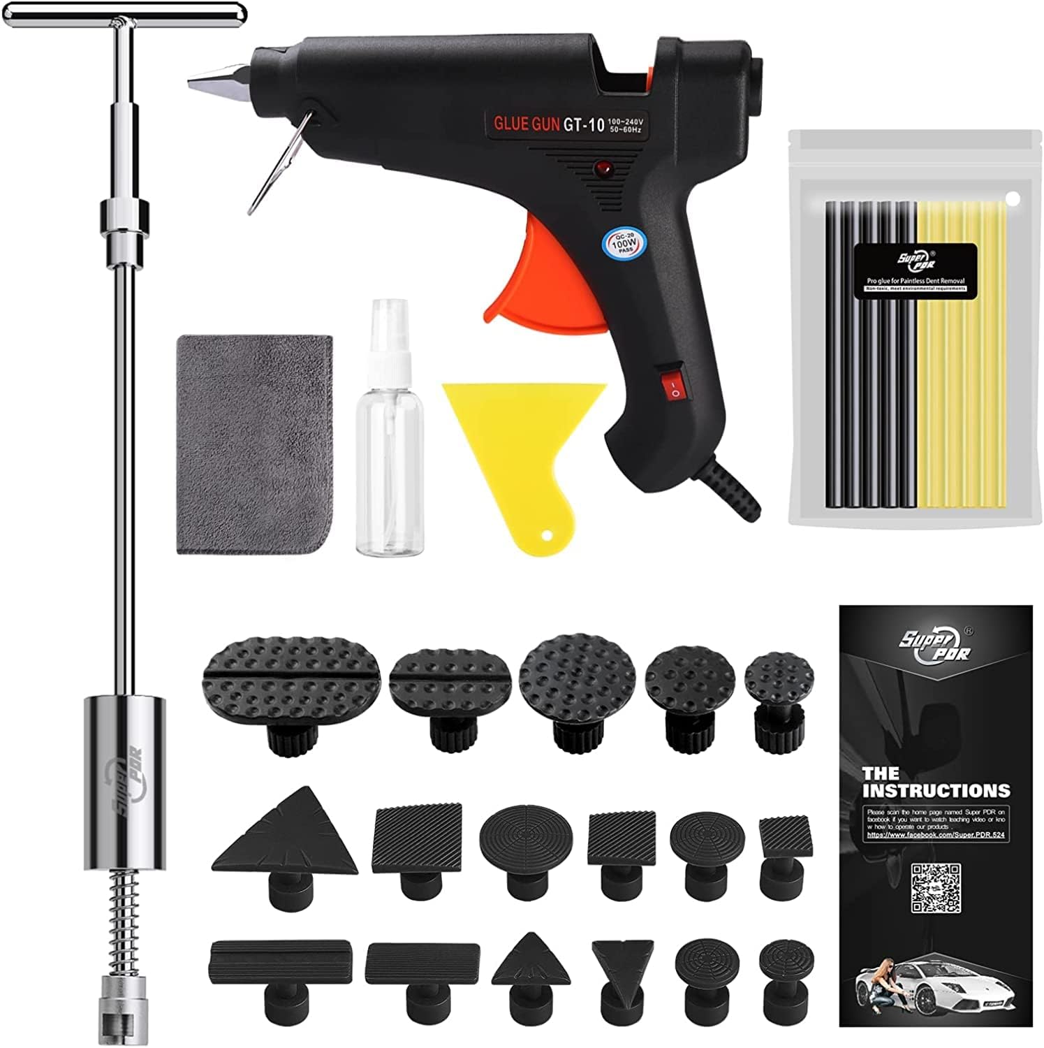 AUTOPDR Car Dent Puller kit,Paintless Dent Repair for Car