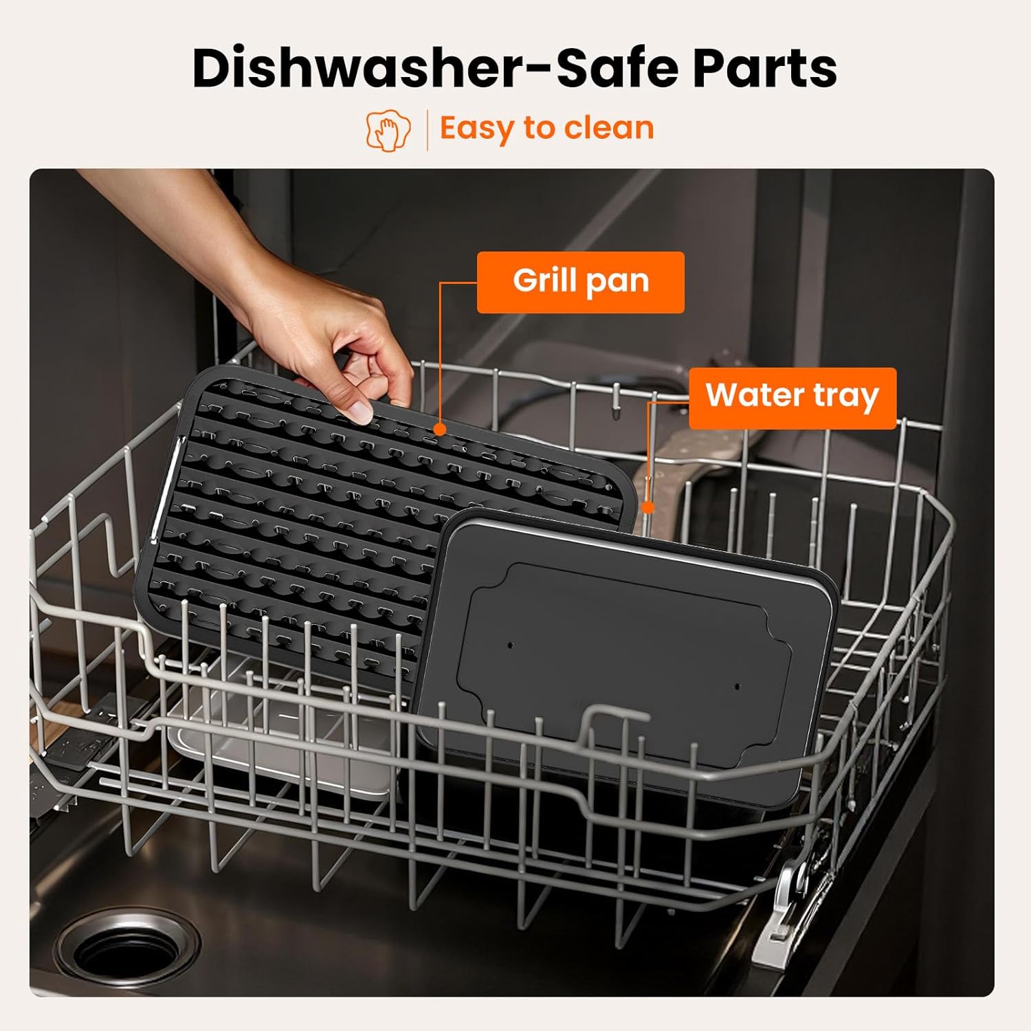 Electactic Electric Smokeless Indoor Grill & Griddle, Nonstick Contact Grill, Dishwasher Safe Parts, 6-Level Temperature Control with Auto Shut-Off, for Kitchen, Apartment, Indoor Cooking