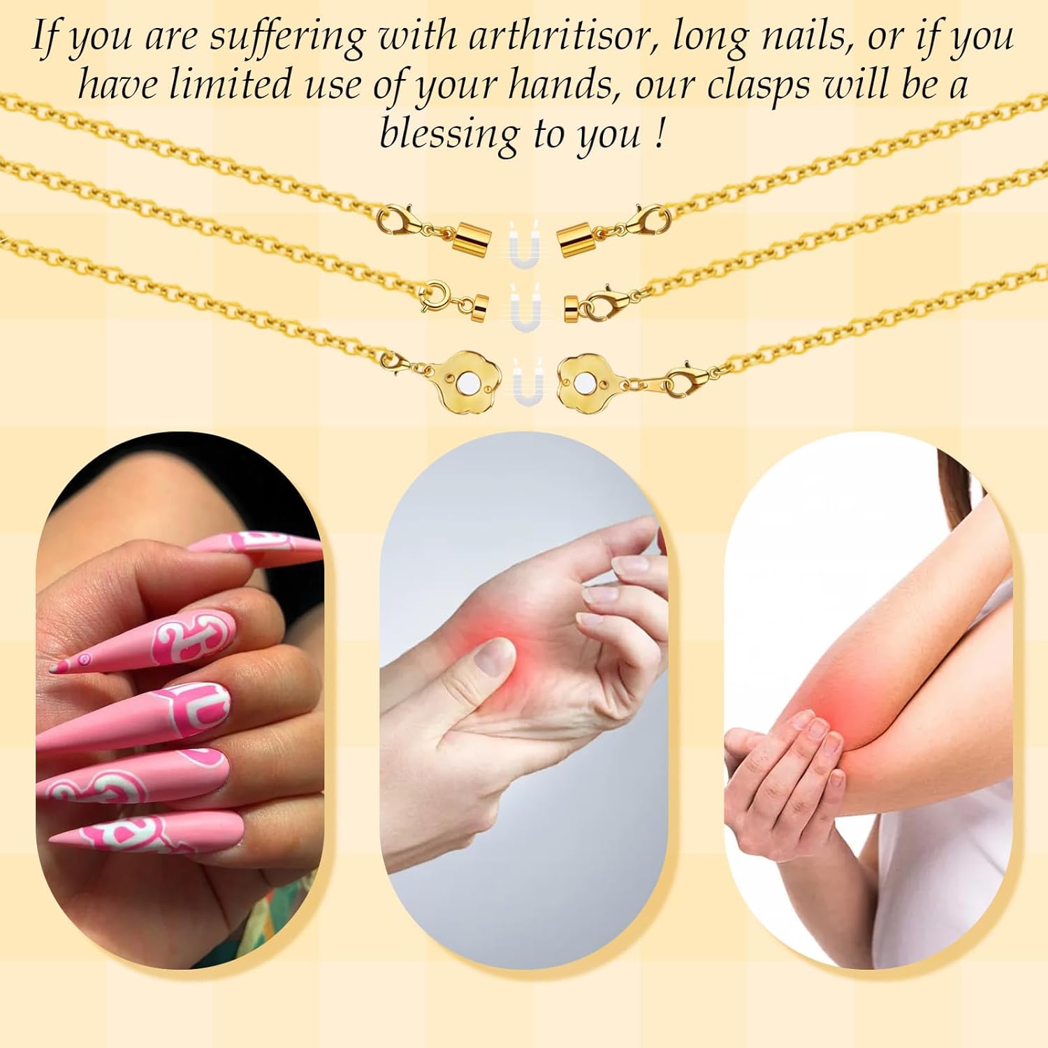 12Pcs Magnetic Necklace Clasps and Closures, Locking Heart Rose Magnetic Jewelry Clasps, Gold and Silver Magnetic Necklace Extender, Necklace Clasp Helper for Necklaces, Bracelets and Jewelry Making - Image 6