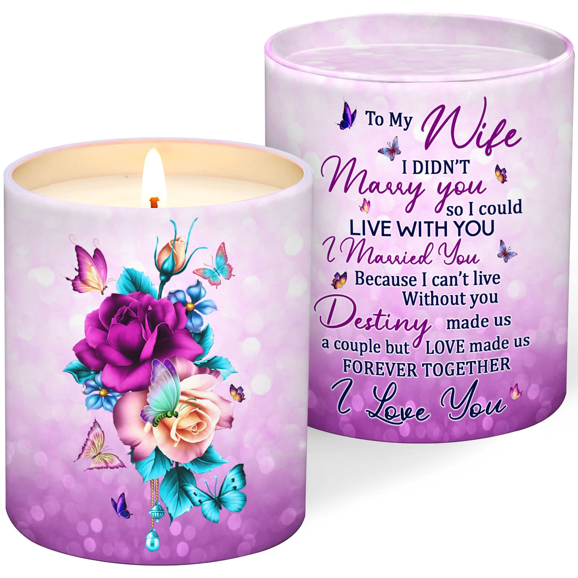 Mothers Day Gifts for Wife from Husband, Wife Gifts - Mothers Day Gifts for Her - Anniversary, Birthday Gifts for Her - Wife Birthday Gift Ideas, Cool Birthday Gifts for Wife Candle 10Oz