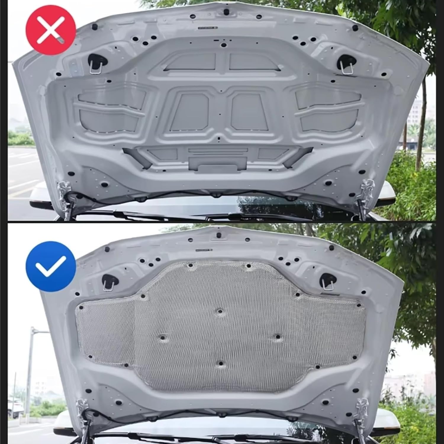 Compatible With For X3 X4 G01 G02 2018 2019 2020 2021 車のフロントフード断熱パ