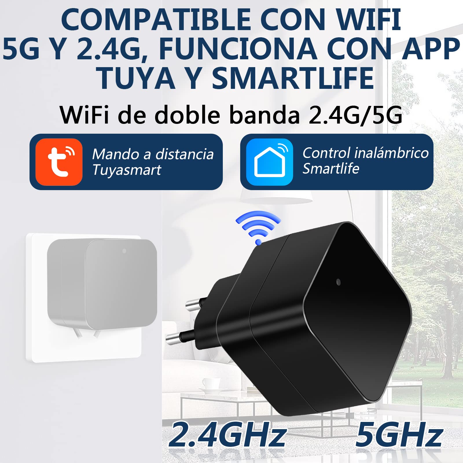Cámara Espía Oculta WiFi 5G, Cámaras Espias USB Cargador Inalámbrica, 1080P HD Miniatura Camara Camuflada, Mini Cámara Vigilancia Interior Videocámara con Detección de Movimiento